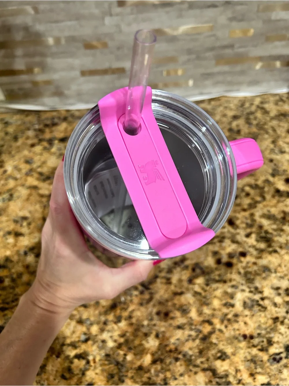 Stanley Pink Popsicle Starburst Stainless Travel Tumbler with Handle and Straw